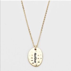 Gold 'Mother' Pendant Necklace